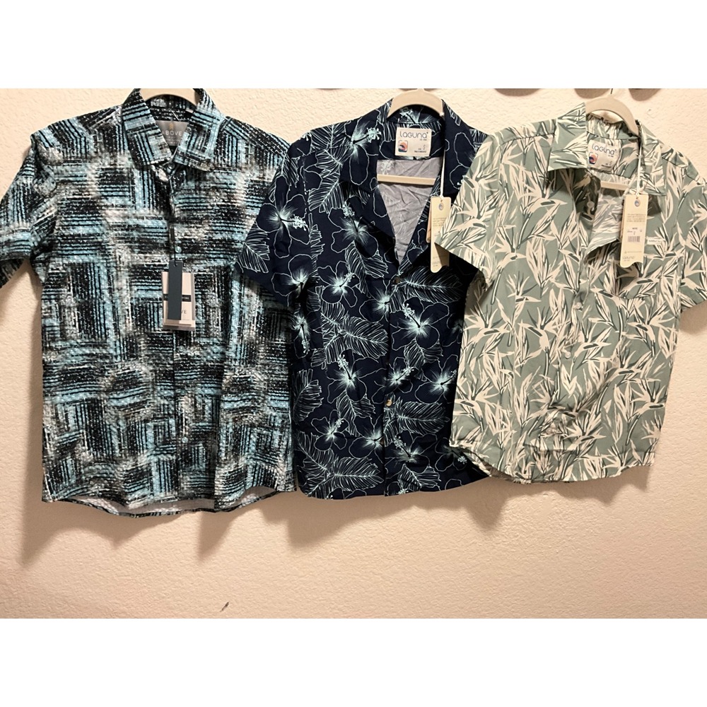 Lot of 3 NWT Laguna & Above‎ Man Short Sleeve small